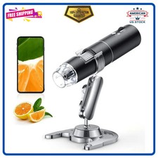 Wireless Digital Microscope 50X-1000X WiFi Handheld Camera with Adjustable Stand