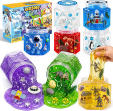 8PCS Sensory Crunchy Slime Kit for Kids, Preschool Educational Creative
