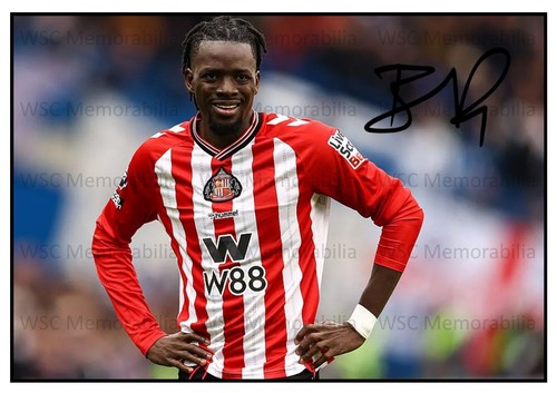 10974. Bertrand Traore Signed Pictures (A4 Prints) Sunderland Villa Chelsea etc.