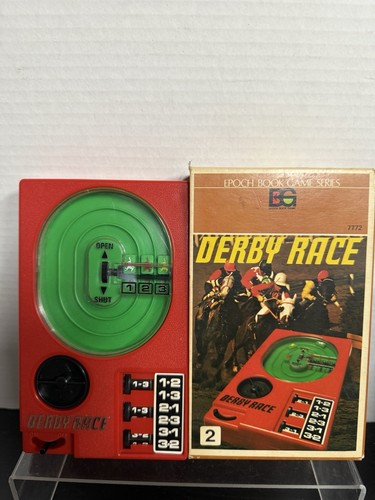 Vintage 1977 Epoch Derby Horse Race Wind Up Game Japan Working