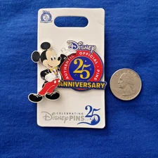 Disney Parks 2025 Disney Pin Trading 25th Anniversary Mickey Mouse Pin