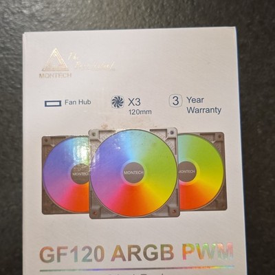 Montech GF120 ARGB 120mm Black PWM Triple Pack
