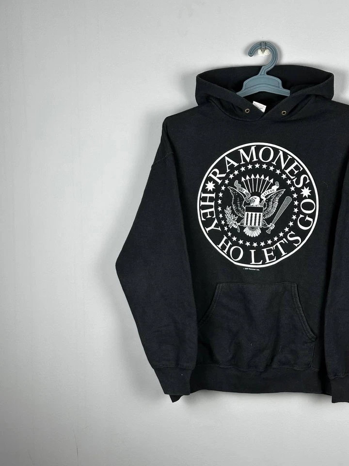 Sudadera con Capucha Negra Ramones De Colección Rara Banda Punk Talla L - Imagen 2 de 4