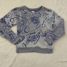 Disney Stitch Plush Crewneck Sweatshirt Kids Size Large 10-12 Light Blue