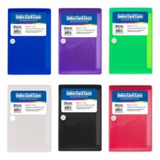 Index Card Case 3x5 with 5-Tab Dividers Snap Closure - Holds 100 Cards