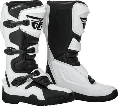 FLY RACING Maverik Stiefel weiß/schwarz Gr. 45,5 Motocross Stiefel MX - Bild 1 von 2