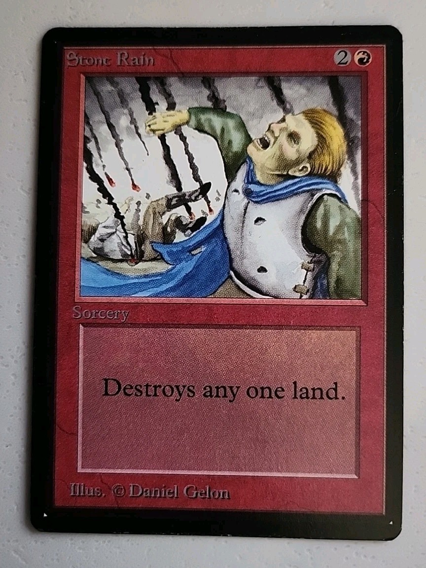 Stone Rain Beta Edition Regular LP Lightly Played MTG 