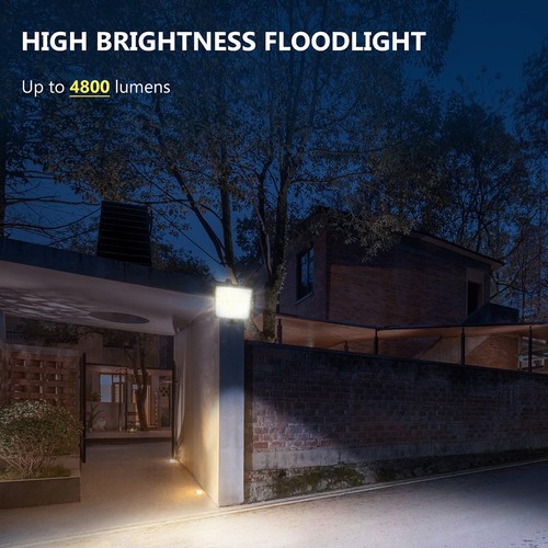4800lm 3CCT Solar Flood Light Motion Sensor With Remote For Garden Porch Barn - Picture 3 of 14