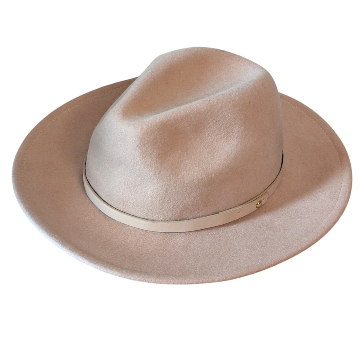 Free People 100% Wool Fedora Hat OS Pistacchio Green Wide Brim Hipster Boho Free People Women main image 4