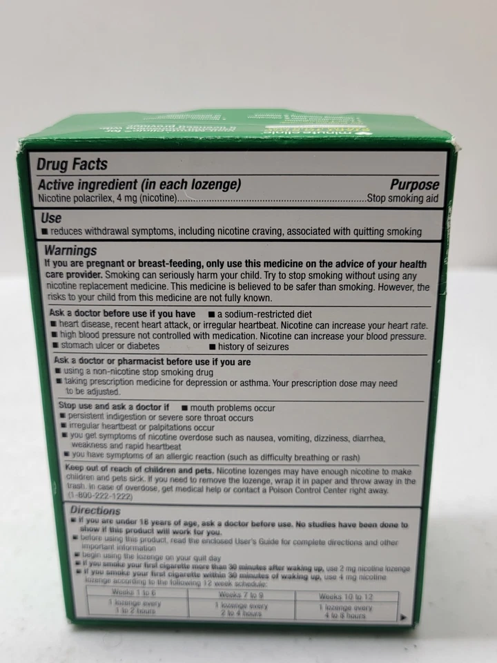 CVS Sugar Free Mint Nicotine Lozenge 4 mg 48 count Exp 12/2026 - Image 3 of 4