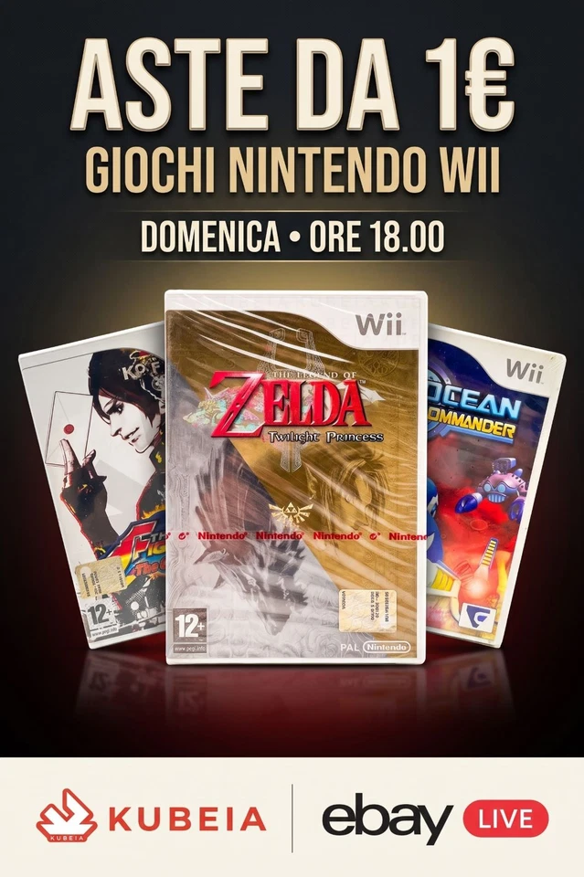 Aste da 1€ WII Nintendo ZELDA | Originali & Testati