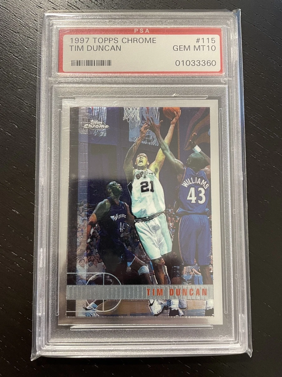 Tim Duncan Basketball Grade 10 Rookie Sports Trading Cards