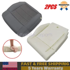 Driver Bottom Cloth Seat Cover Gray & Foam Padding For 2008-2010 Jeep Wrangler