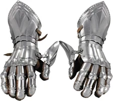 Medieval Warrior Metal Gothic Knight Style Gauntlets Functional Armor Gloves