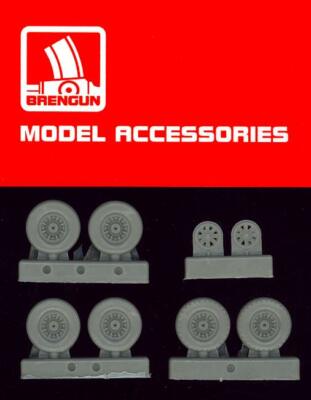 Brengun Models 1/72 P-47N THUNDERBOLT WHEEL SET 3 Types of Tread Pattern