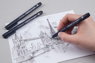 Tombow Mono schwarz Fineline Zeichenmarker Stifte 3er Set Linienbreiten Pigmenttinte