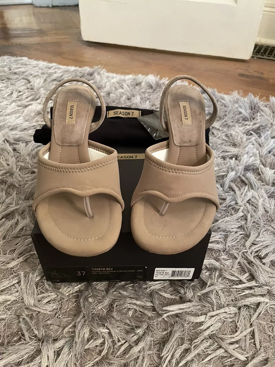 Yeezy Season 7 Neoprene Sling Back Sandal In Light Military Size