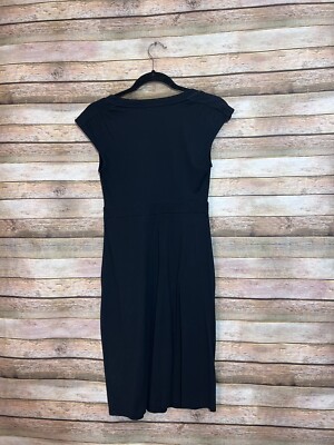 boden black jersey dress WH761 Weekend Sz 4R Cap Sleeve country club pants