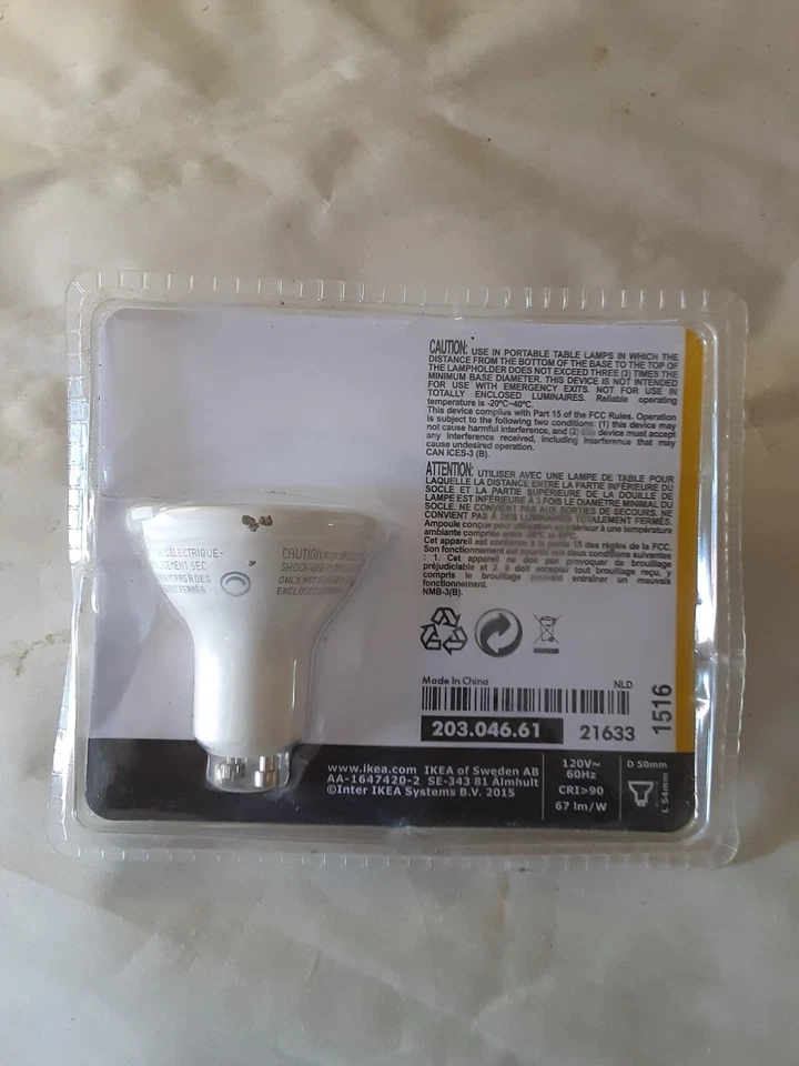 Ikea Ledare GU10 LED 400 lm 6 Watt 2700. Kelvin Lamp Bulb - Image 2 of 2