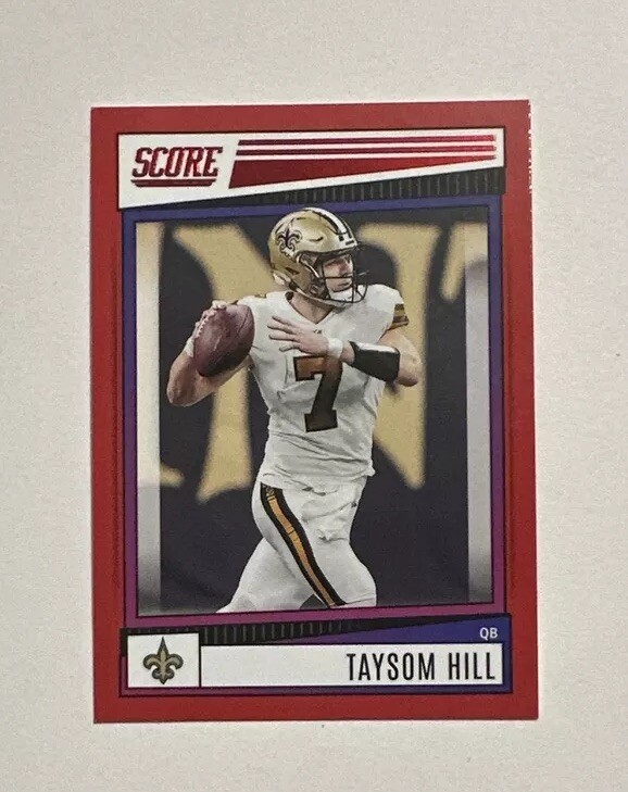 2022 Score #57 Taysom Hill Red Parallel New Orleans Saints NFL Football