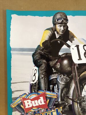 絵画　バドワイザー Budweiser Daytona Bike Week Poster Vintage Original Motorcycle
