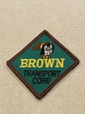 Brown Transport Motor Freight Express Trucking Trucker Patch Hat 70s Rare Truck