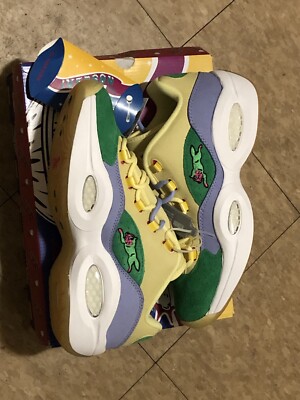 Size 10 - Reebok Question Low x BBC Ice Cream Yellow Lilac Glow 2020 - FZ4345