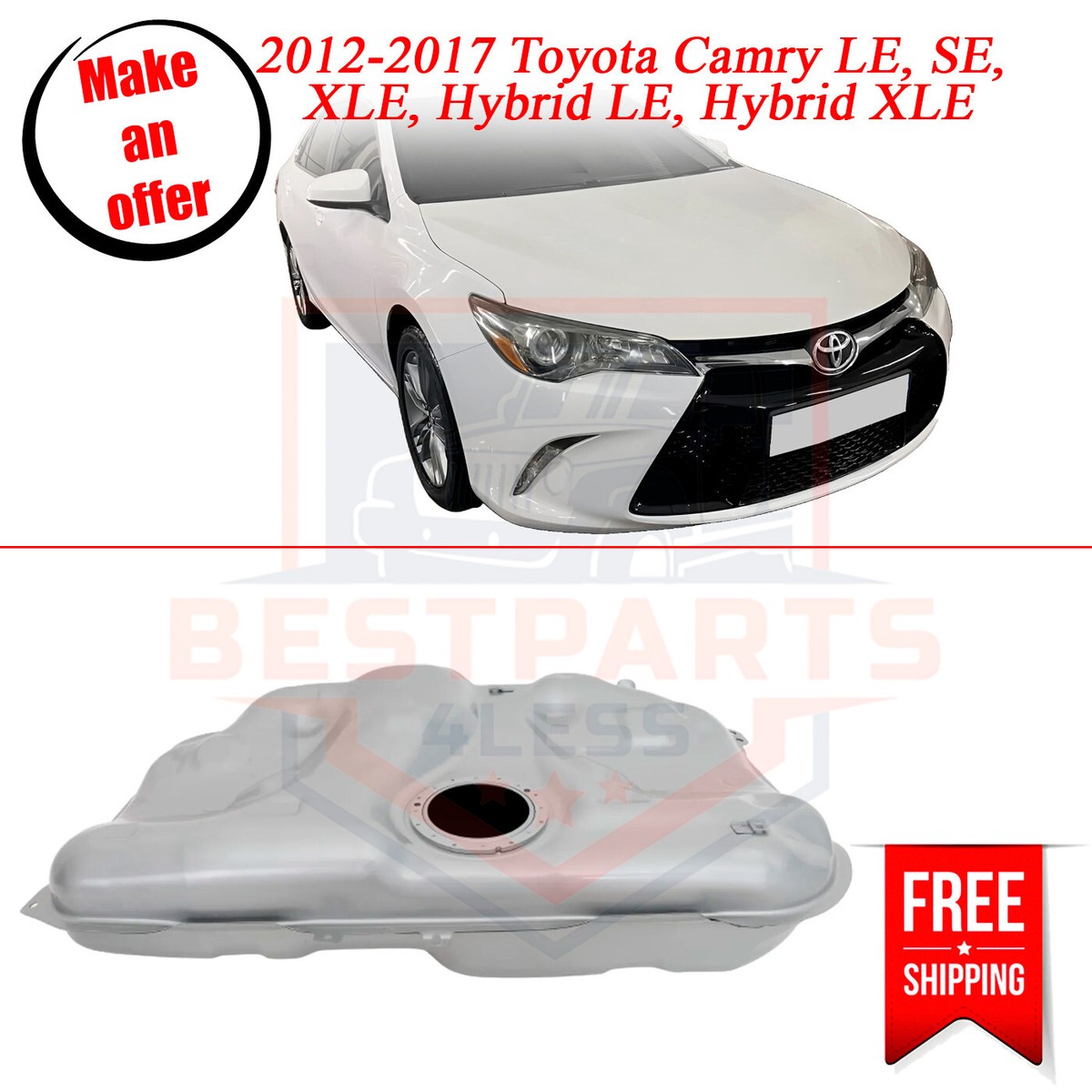 Fuel Tank 7700106190 for 12-17 Toyota Camry Hybrid LE, Hybrid XLE