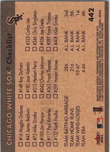 FRANK THOMAS & other WHITE SOX - pick your card - ROOKIES/PARALLELS/INSERTS - Picture 123 of 247