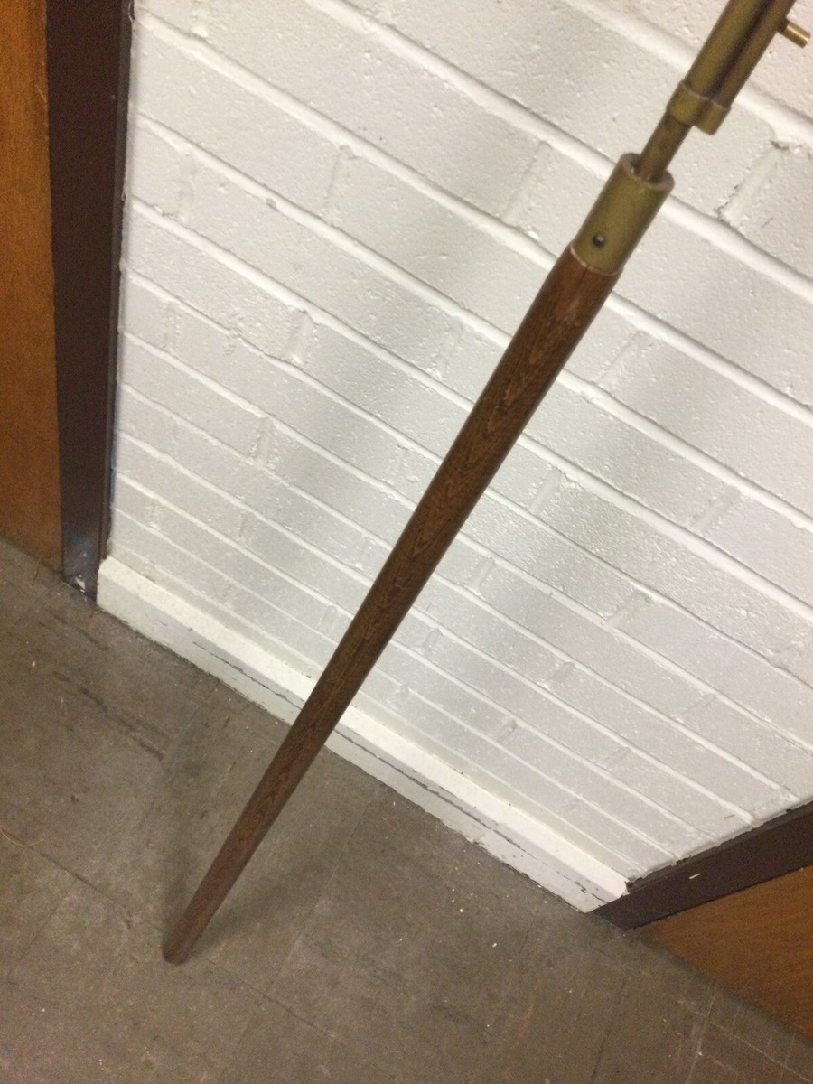 Antique Wood & Brass Church Altar Bell Candle Snuffer Candle