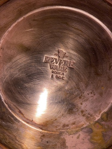 Tetera vintage Revere Ware de 2 cuartos fondo de cobre I96-C - Imagen 6 de 6