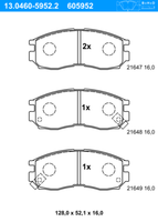 ATE BremsbeläGe Vorne Rechts Links FüR Mitsubishi Colt III Lancer IV Galant VI