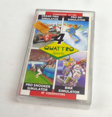 Commodore 64 C64 Spiel -- 4 QUATTRO SPORTS (Codemasters) -- Tape Kassette
