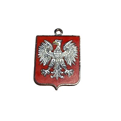 Polish Seal Pendant Iron Eagle For Necklace Key Ring Bracelet VTG