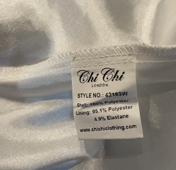 chi chi london white floral cap sleeve organza dress NWT Size 4 image 7