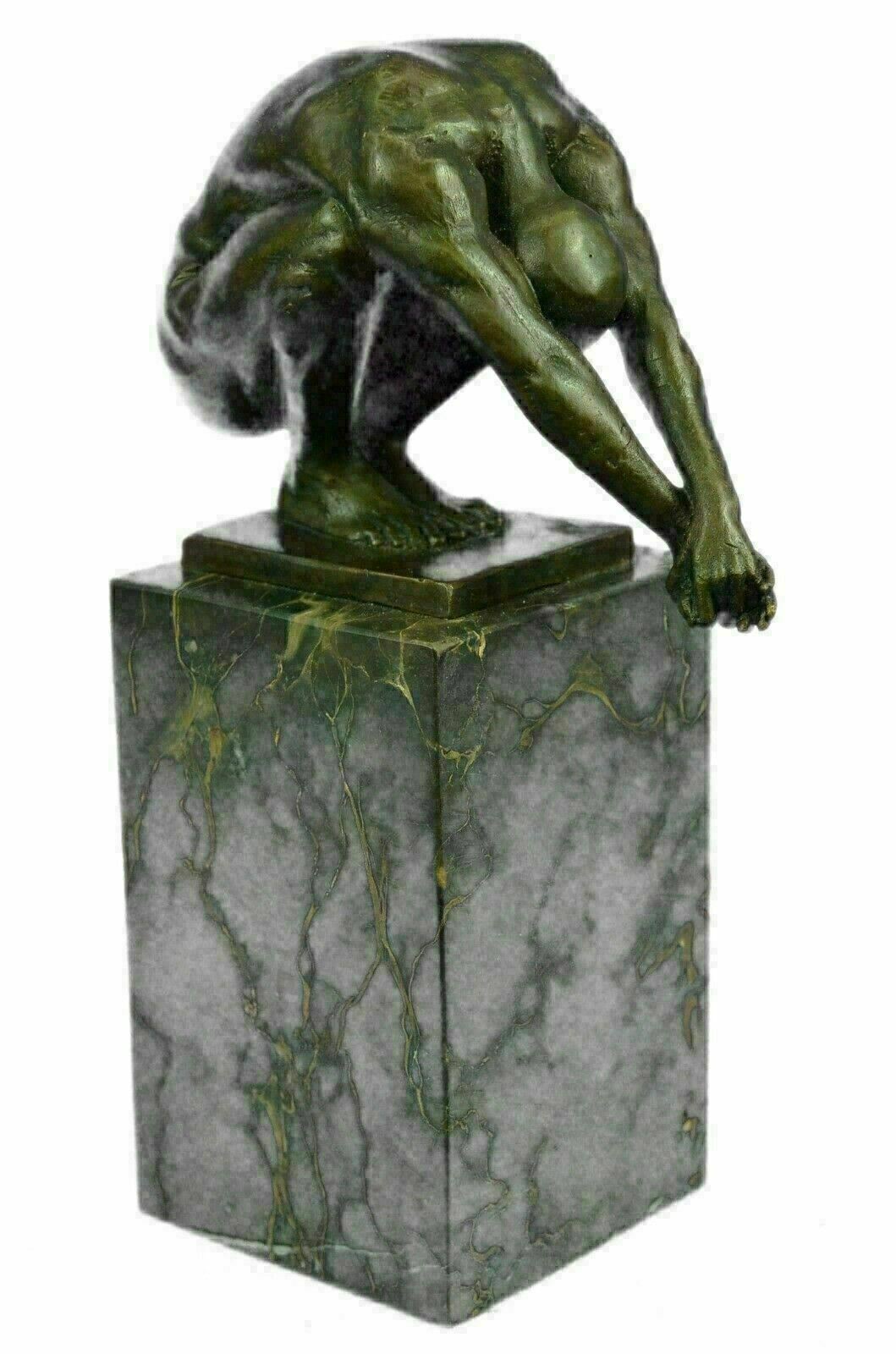 ART DECO MUSCULAR NUDE MAN BRONZE SCULPTURE FIGURE LARGE STATUE FIGURINE FIGURE