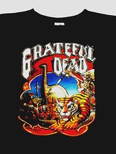 Grateful Dead Shirt T Shirt Vintage 1990 Without A Net Tiger Rick Griffin Art XL