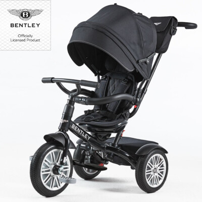 Bentley Trike Continental piano schwarz Kinderwagen Dreirad Buggy Luftreifen Neu