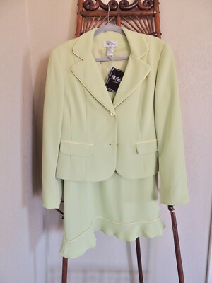 VINTAGE BOB MACKIE STUDIO 2 PC SUIT SZ 12 NEW W. TAGS CHANNEL STYLE BLAZER/SKIRT
