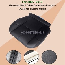 For 2007-2014 Chevy Gmc Truck Pickup Suv Driver Bottom Leather Seat Cover Black For 2007-2014 Chevy Gmc Truck Pickup Suv Driver Bottom Leather Seat Cover Black