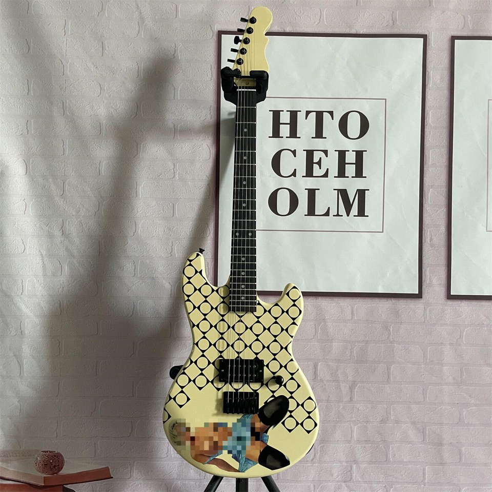 6 String Electric Guitar Jerry Cantrell Blue Dress Solid Body Maple