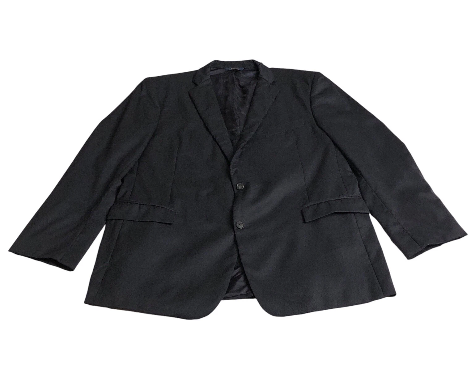 Vintage Brooks Brothers 1818 Regent Estrato Blazer Jacket Men 46L Black Wool USA