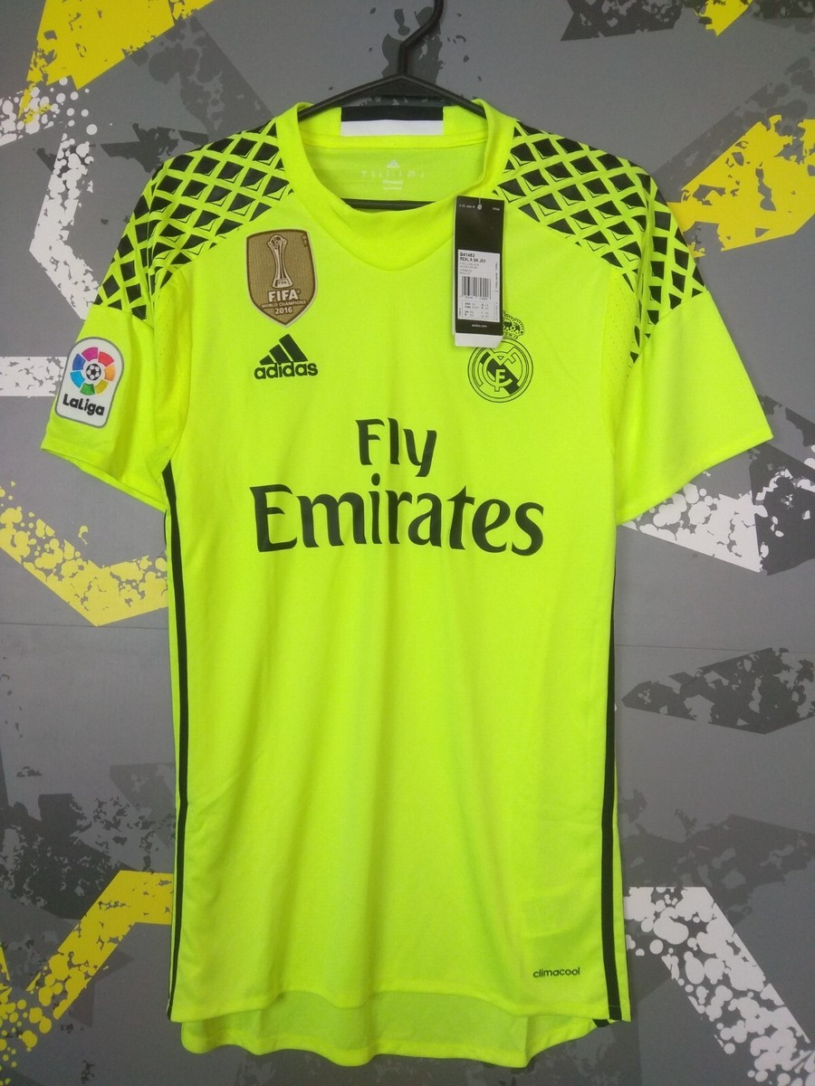 Real Madrid Goalkeeper football shirt 2016 2017 Adidas Mens Size