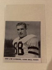 Jim Gibbons Iowa Hawkeyes 1957 Football SI Panel RARE!