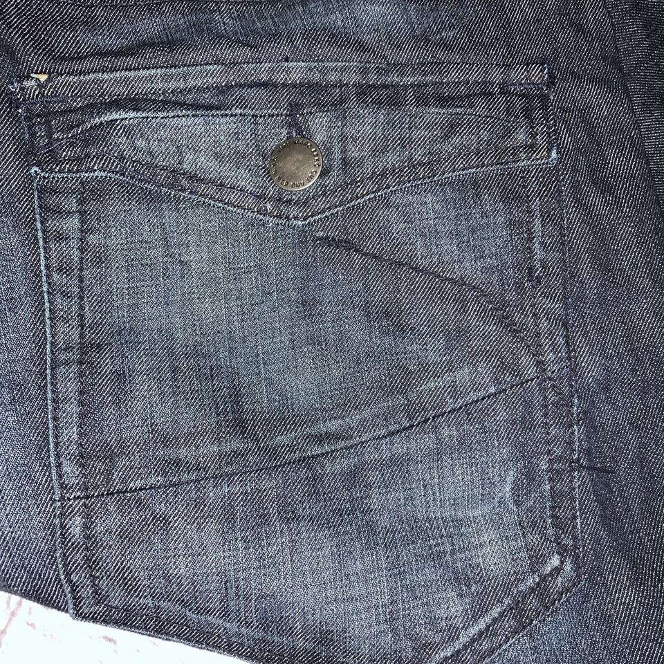 Marc Ecko Jeans Mens 40x30 Cut and Sew Bootcut Dark Wash Blue Denim - Image 4 of 4