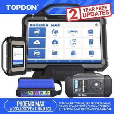 2025 TOPDON PHOENIX MAX & Scope & T-ninja Box ULTRA Key ECU Online Programming
