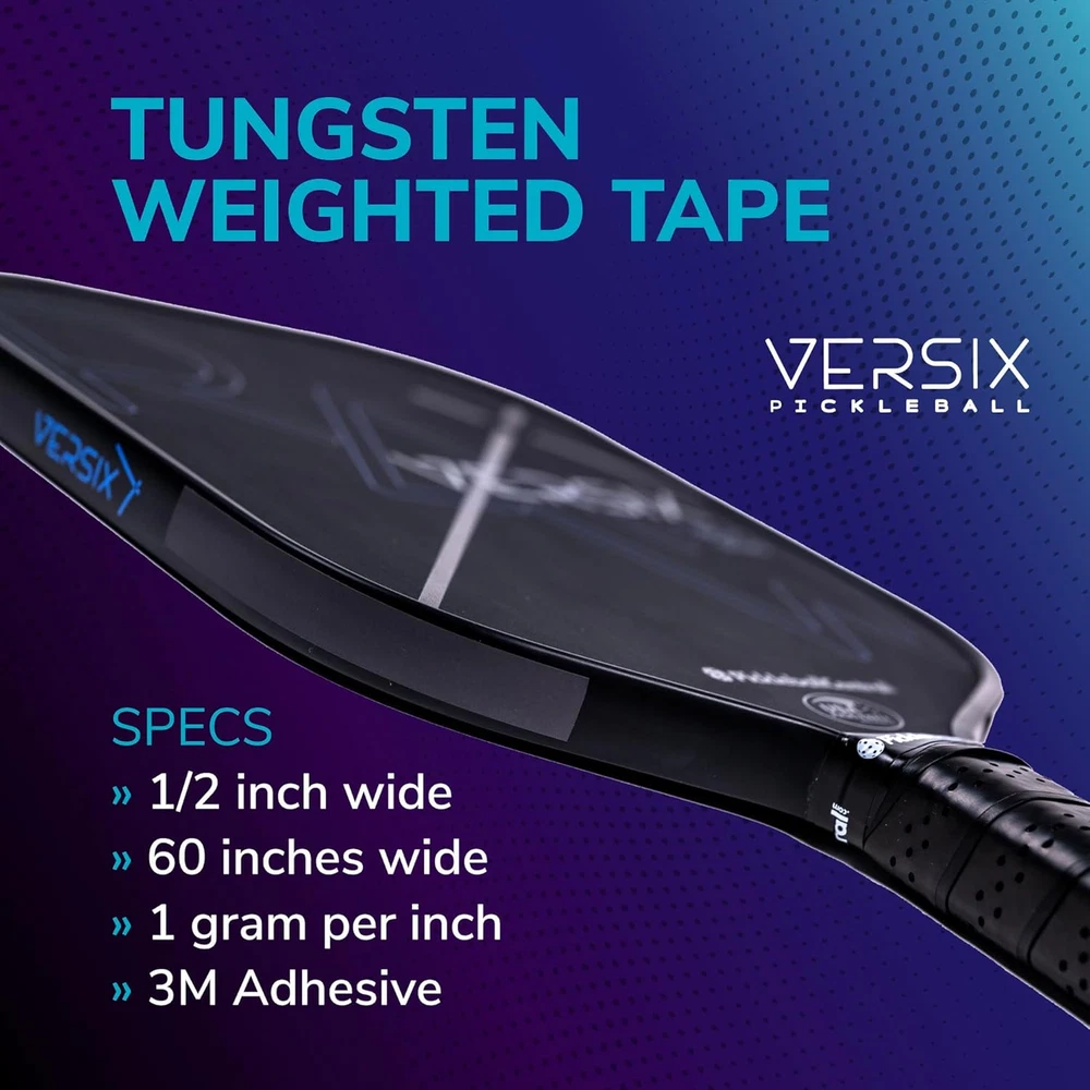 Pickleball Tungsten Tape Weighted 1/2" with by 60" Roll Length Very Strong