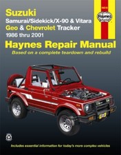 Printed Repair Manual 86-01 Suzuki Samurai Sidekick X-90 Vitara Geo Tracker 4323 Printed Repair Manual 86-01 Suzuki Samurai Sidekick X-90 Vitara Geo Tracker 4323