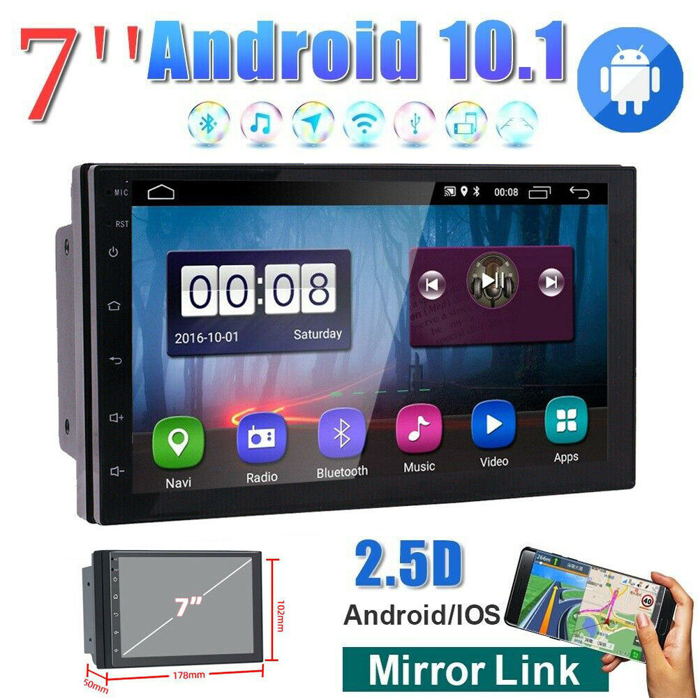 Android 10 Double 2Din 7inch In Dash Car No DVD Radio Stereo WiFi GPS Navigation
