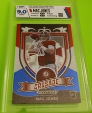 2021 MAC JONES Prizm Draft Picks Crusade RED WHITE & BLUE ROOKIE #170 HGA 9 MINT
